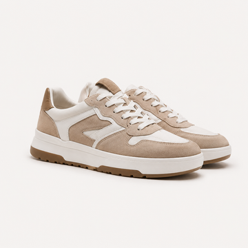 Beżowo-białe sneakersy