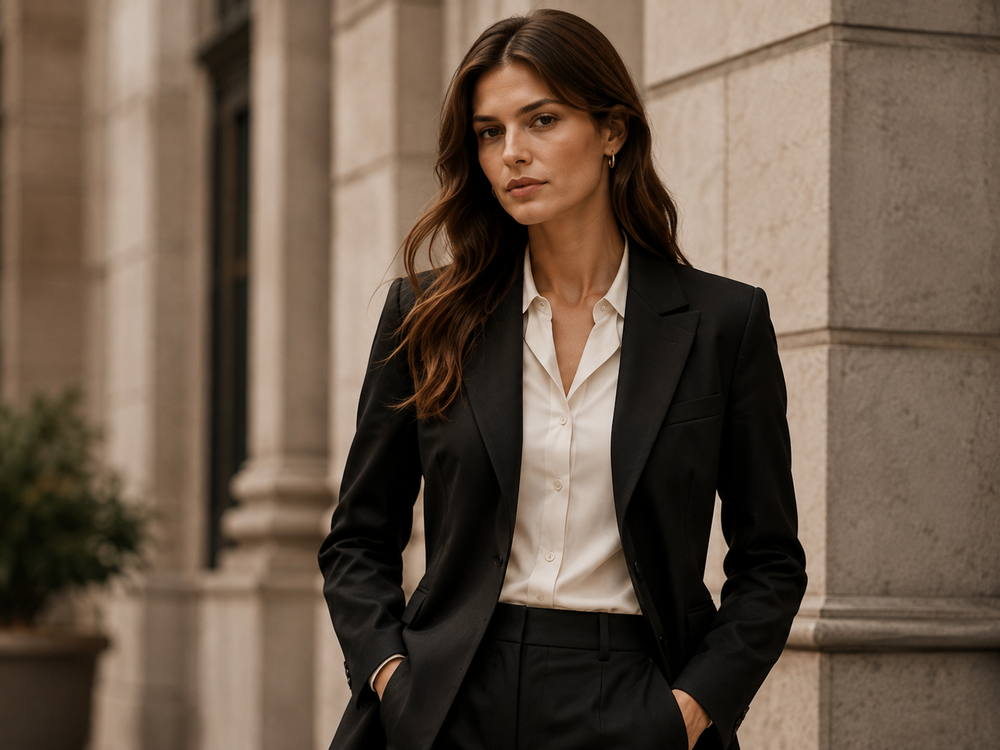 Damska elegancka stylizacja do pracy
