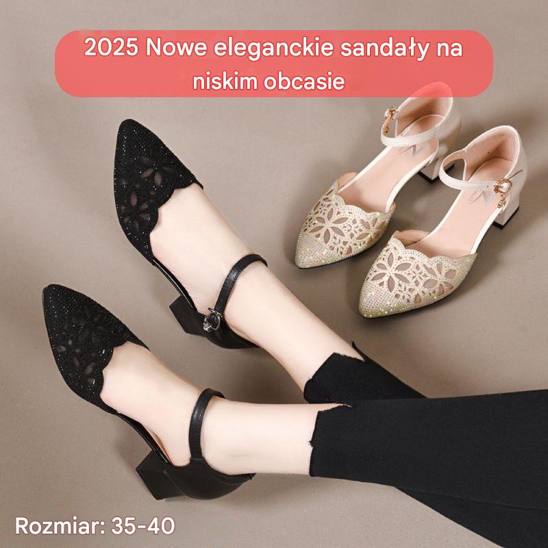 💞【35~40】2026 Nowe stylowe sandały na niskim obcasie