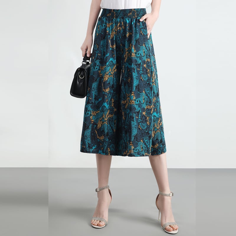 🔥Gorąca sprzedaż-49% OFF 🔥【M-5XL】2026 Nowe spodnie z szerokimi nogawkami i nadrukiem z wysokim stanem