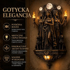 🌙Lampa ścienna LED z trzema boginiami Hekate – lampa ścienna w stylu WIKA