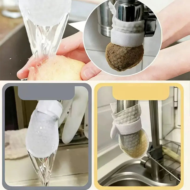 150 filtrów + 30 pasków na rzep✨ Filtr przeciwrozpryskowy do baterii kuchennej | W kilka sekund filtruje osad, rdzę i zanieczyszczenia
