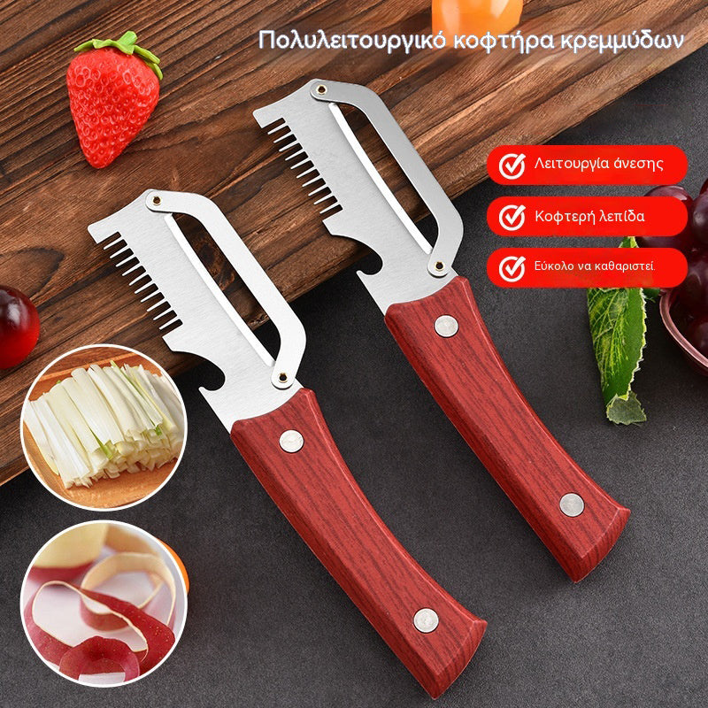 [Kup 1 i odbierz 1 gratis ] Wielofunkcyjna obieraczka kuchenna 3 w 1 Obiera kroi i otwiera butelki