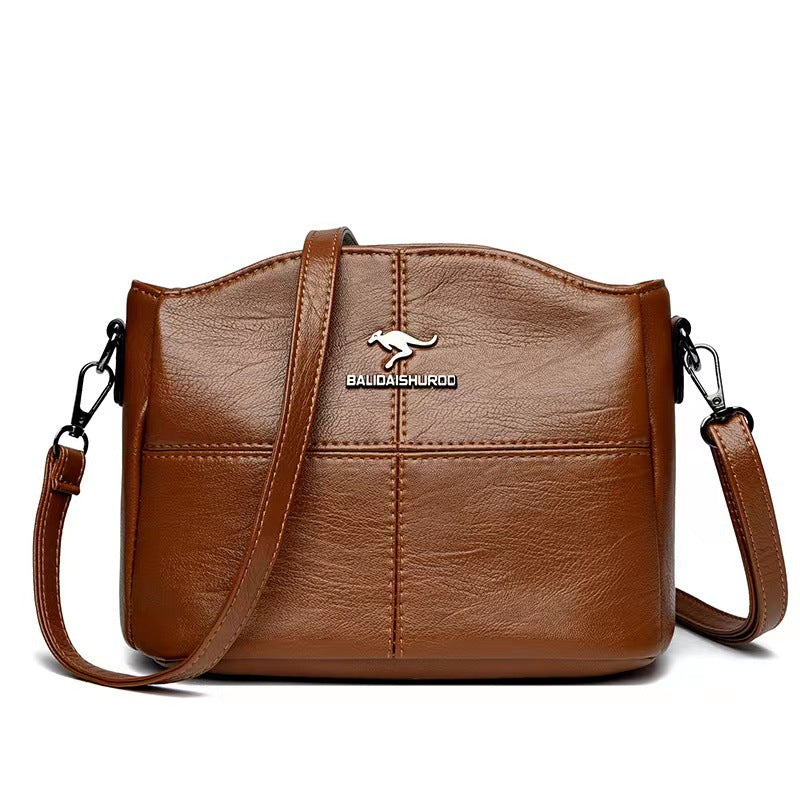 👜 Nowa torba na ramię z prawdziwej skóry, retro, ręcznie robiona, nowoczesna i uniwersalna.