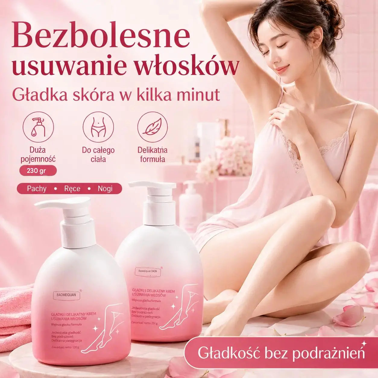 Tylko teraz! Delikatna depilacja bez podrażnień ✨ Gładka skóra w kilka minut