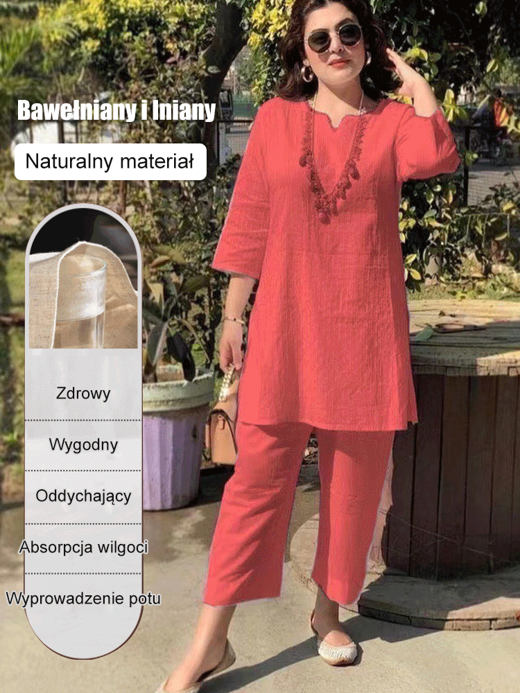 【Topy + Spodnie】2026 Lato Nowy Moda Casual Damski Garnitur ✅Wygodny ✅Miękki ✅Oddychający