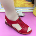 🔥【Zniżka ograniczona czasowo-50% OFF】【Rozmiary 35-43】🔥2026 Nowe płaskie sandały z prawdziwej skóry, antypoślizgowe, miękka podeszwa