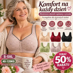 【Zestaw 3 sztuk】Damski biustonosz bez fiszbin, zapinany z przodu 【40–120 kg】❤️Wygodny, antybakteryjny, z naturalnej bawełny