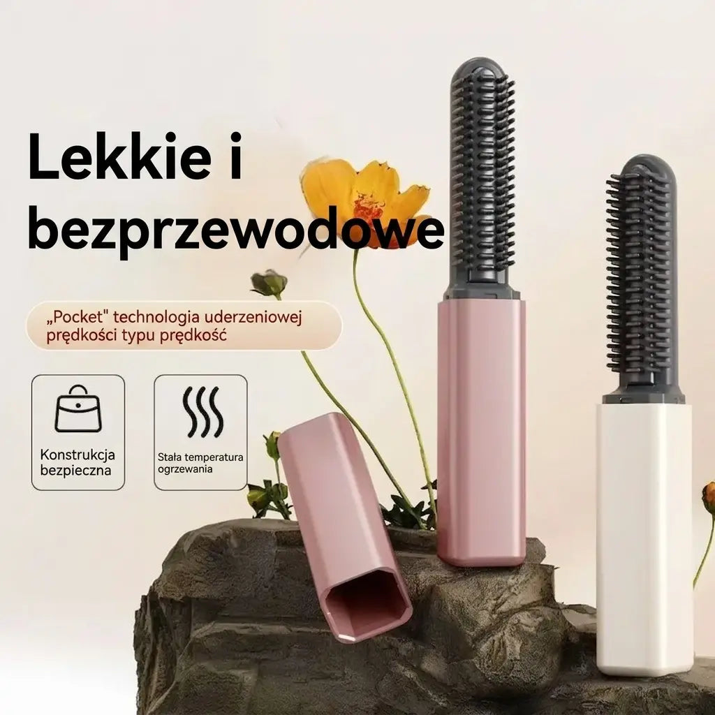 ✨ Przenośne bezprzewodowe mini urządzenie do stylizacji włosów z grzebieniem – większa objętość i naturalnie pełniejszy wygląd