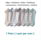 【Oferta ograniczona czasowo】 letnich oddychających skarpet w kwiaty Materiał: bawełna