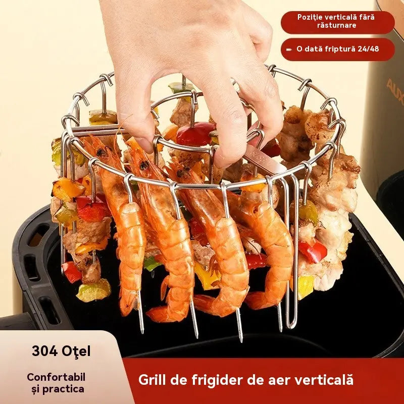 Grill ze stali nierdzewnej 304 z 24 szpikulcami do piekarnika z gorącym powietrzem