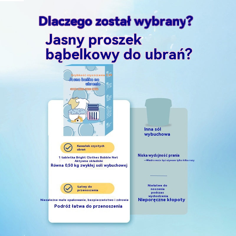 【30 szt.】Uniwersalny środek czyszczący do ubrań, kuchni i pralki