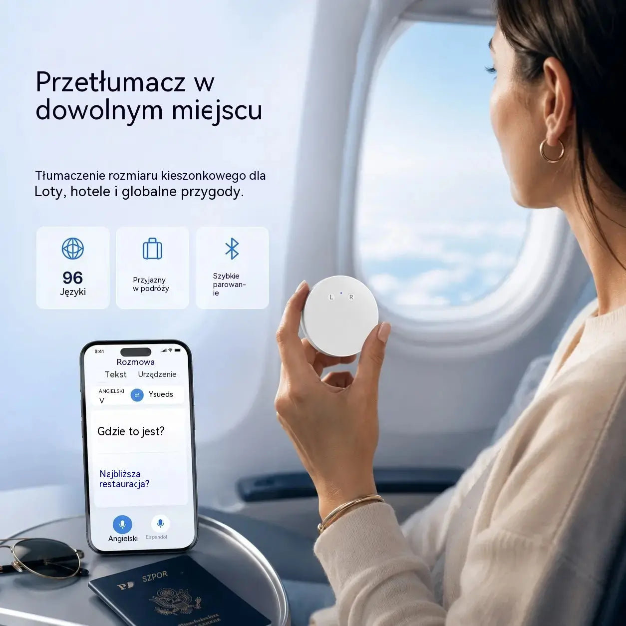 Urządzenie do tłumaczenia języków AI – dwukierunkowy tłumacz głosowy w czasie rzeczywistym z obsługą wielu języków