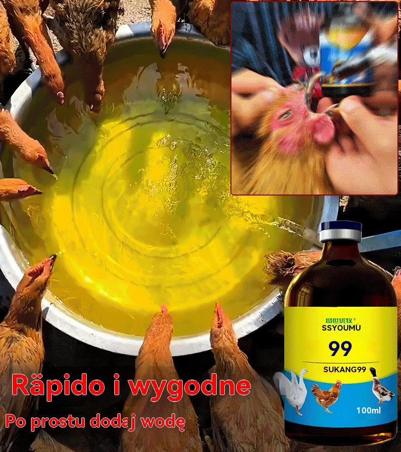 [2 butelek] 💊🐓🦆🕊️ Lek na ptasią grypę, utratę apetytu, biegunkę i kaszel u drobiu, kurczaków, kaczek i gęsi. 1 butelka 100 ml.