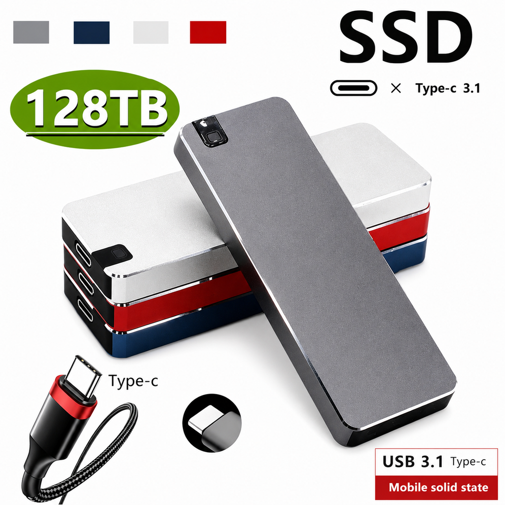 ⚡💾 Dysk Przenośny 128TB - Superszybki Transfer Danych.Natychmiastowe Kopiowanie Zdjęć i Filmów