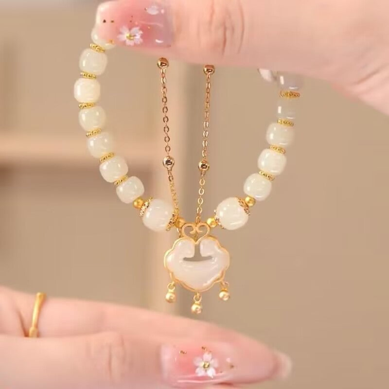 【Kup jeden, a drugi dostaniesz gratis】Nowa bransoletka z jadeitu Hetian ze złota 14k