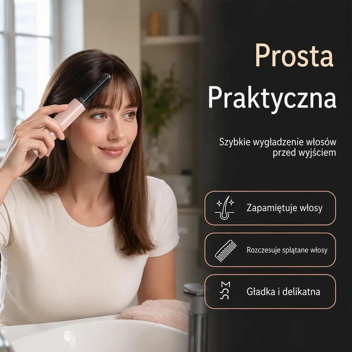 ✨ Przenośne bezprzewodowe mini urządzenie do stylizacji włosów z grzebieniem – większa objętość i naturalnie pełniejszy wygląd