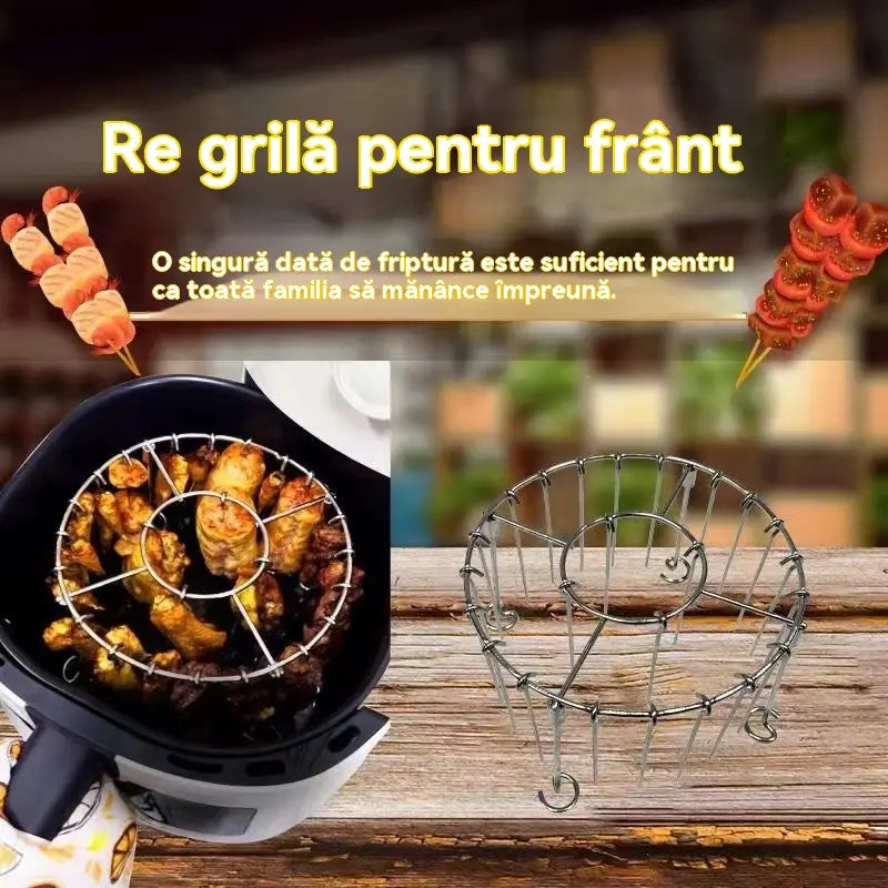 Grill ze stali nierdzewnej 304 z 24 szpikulcami do piekarnika z gorącym powietrzem