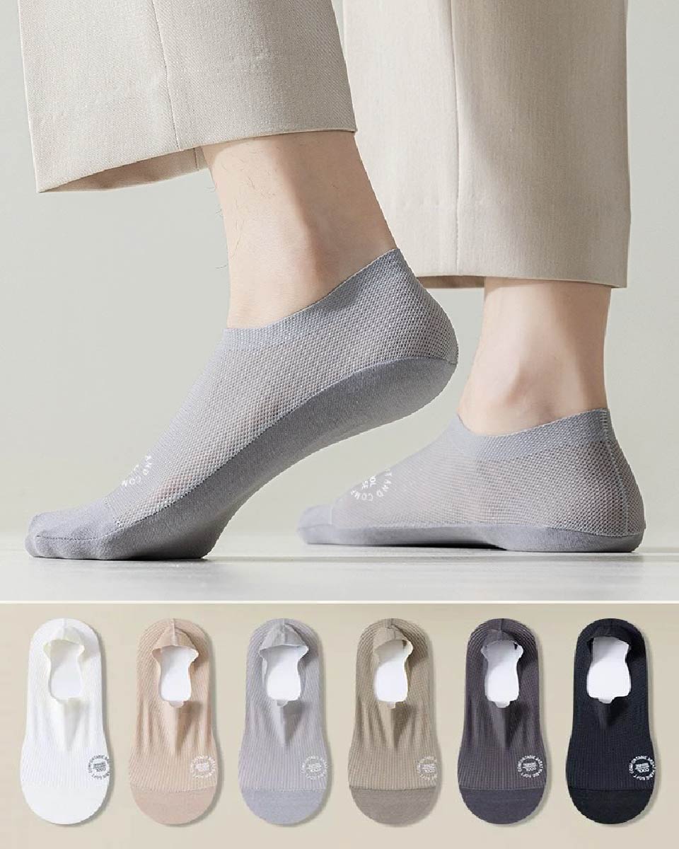 ✨[6 par] 🔥Pończochy rybackie antypoślizgowe, oddychające, niewidoczne✅️【Oferta ograniczona czasowo】
