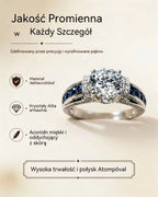 [Kup 1, a drugi otrzymasz gratis] Elegancki pierścionek koktajlowy z cyrkoniami sześciennymi – olśniewający design, który rozświetli wyjątkowe chwile.