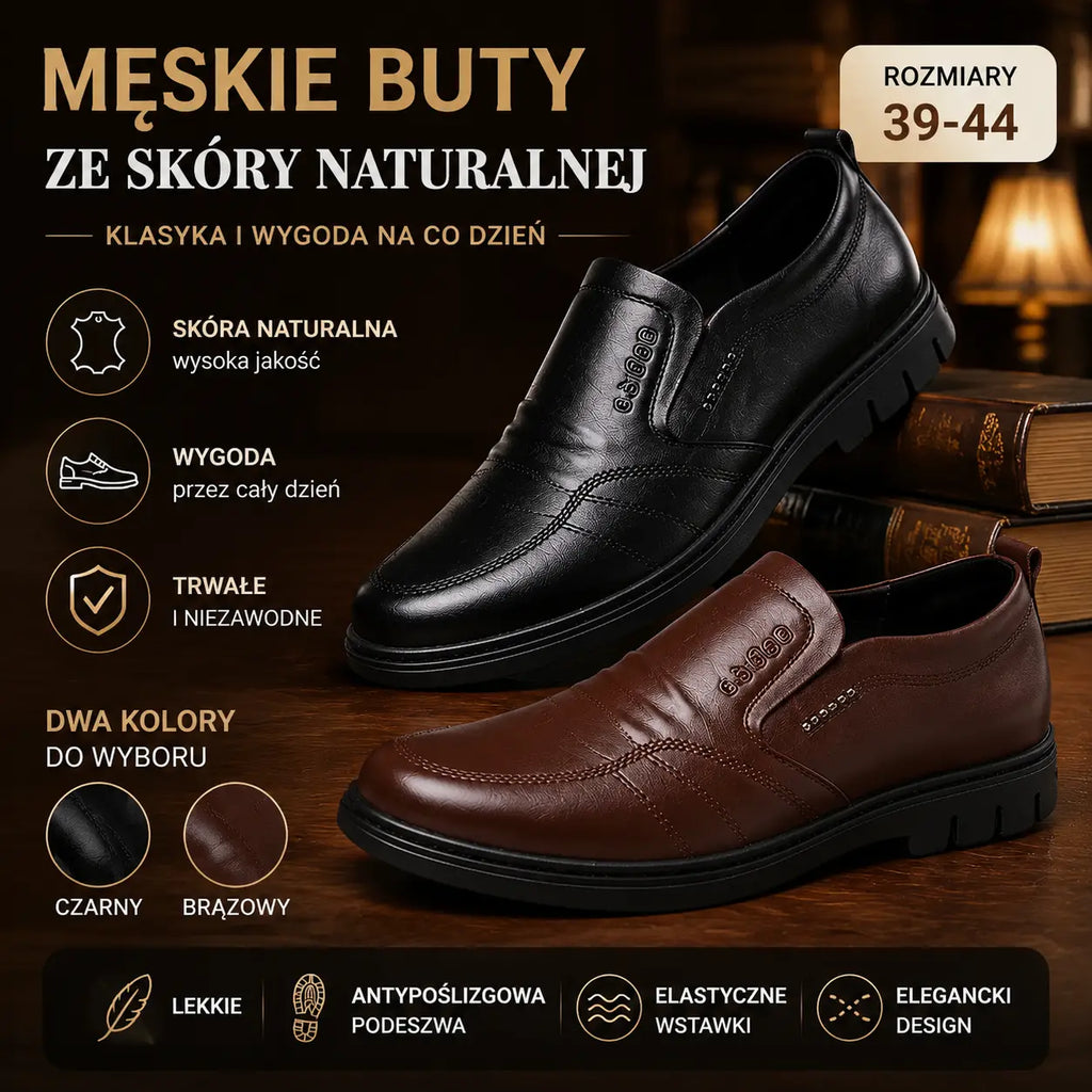 【30% OFF】🔥【39-44】Meskie skorzane buty biznesowe