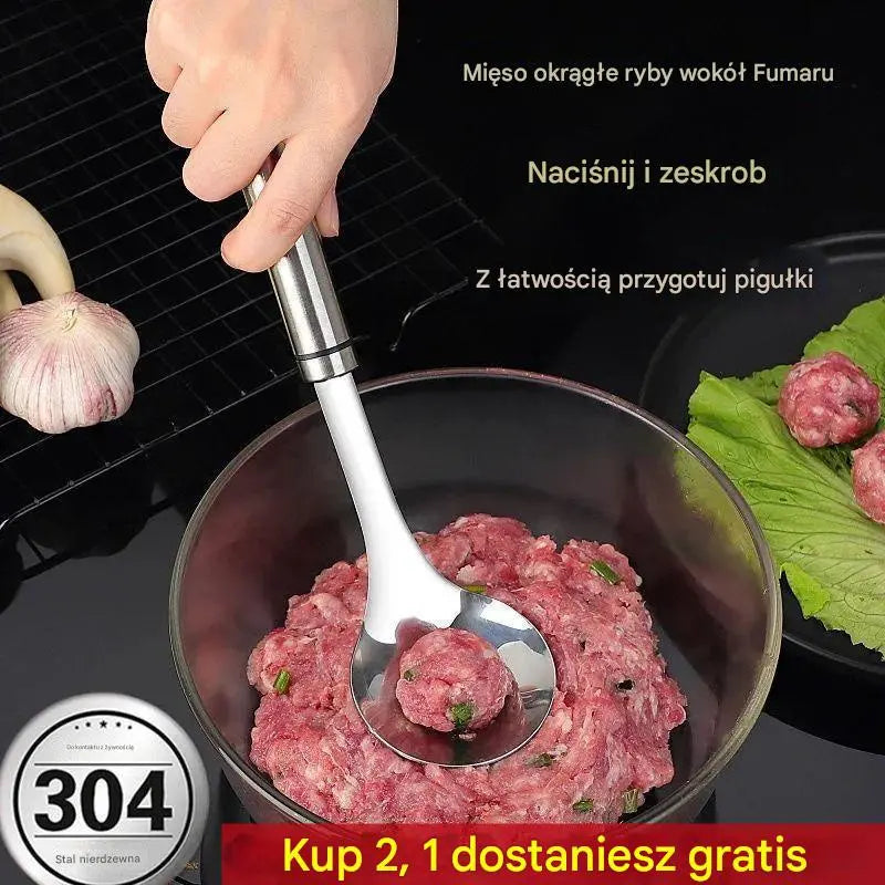 【Kup 2, otrzymaj 1 gratis】 Łyżka do klopsików ze stali nierdzewnej, suwak z krewetkami, ręcznie robione krewetki