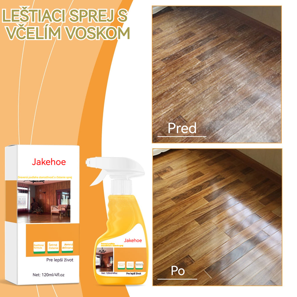 👍🍯Spray do polerowania drewna z woskiem pszczelim 120 ml (zawiera gąbkę i ręcznik) do pielęgnacji mebli, zapobiegania pęknięciom i ochrony farby.