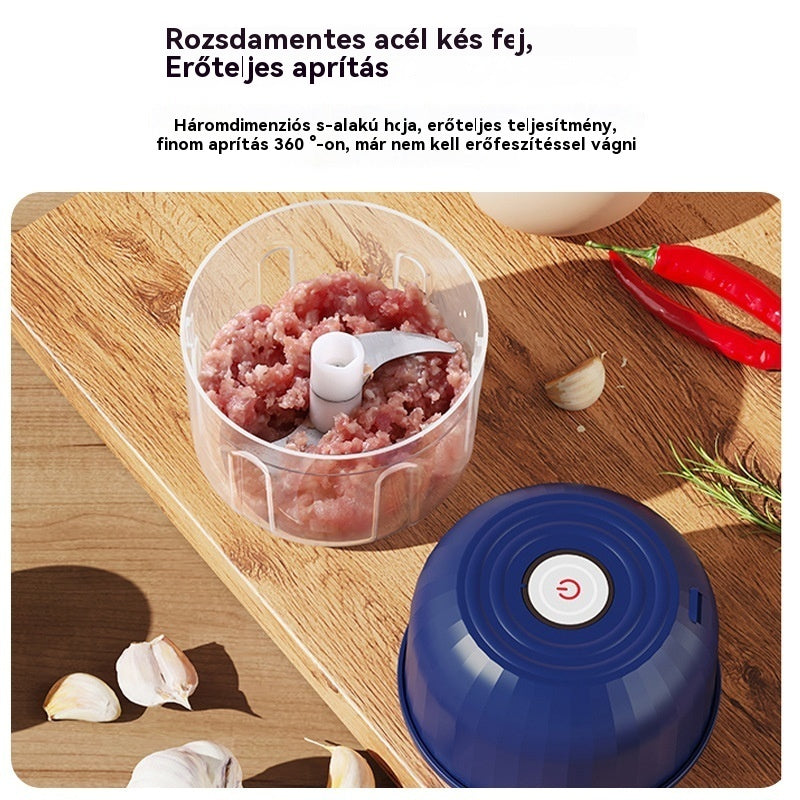 ⚡ Elektryczna siekaczka do czosnku 🧄 | Mini rozdrabniacz warzyw