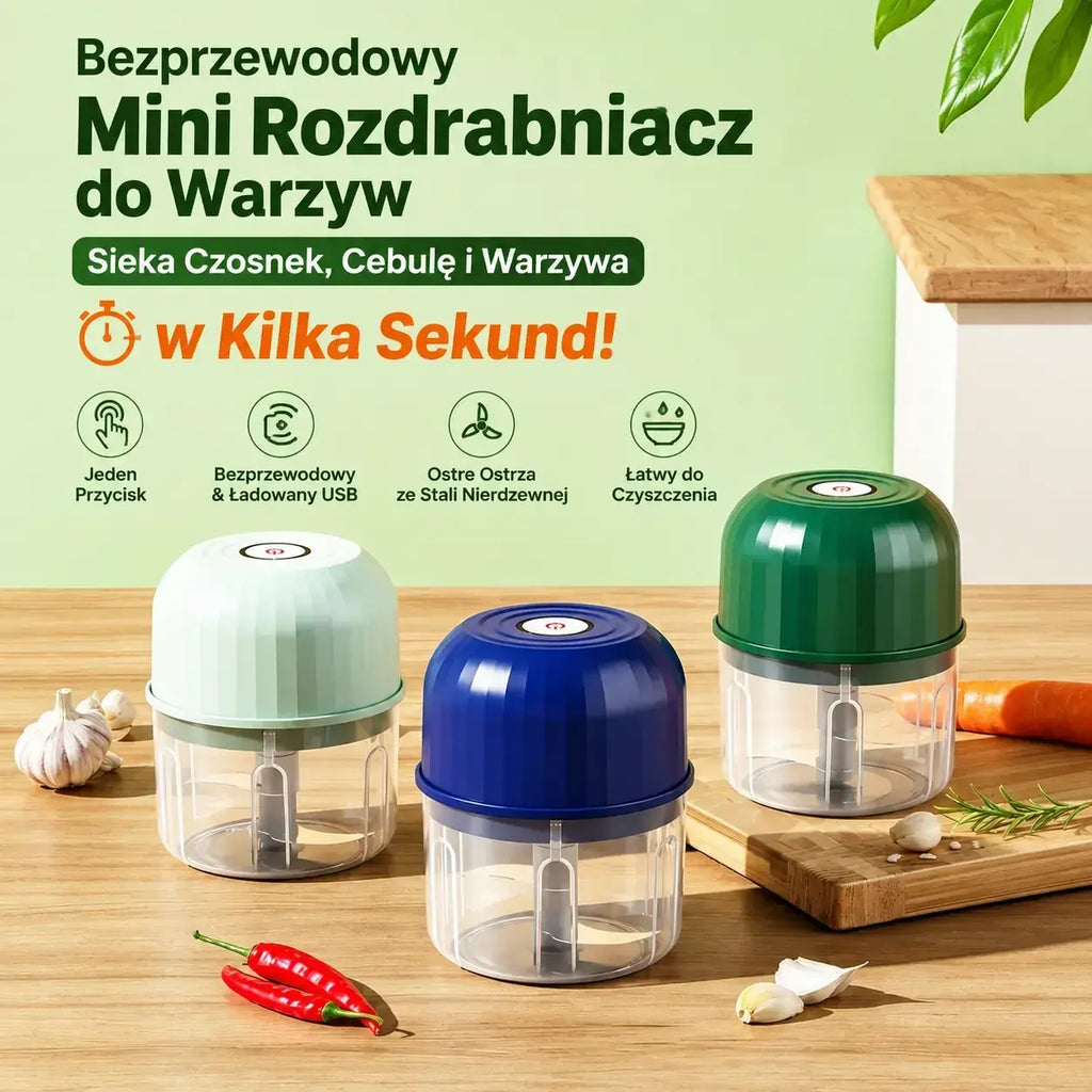 Posiekaj Warzywa w Kilka Sekund – Bezprzewodowy Mini Siekacz!