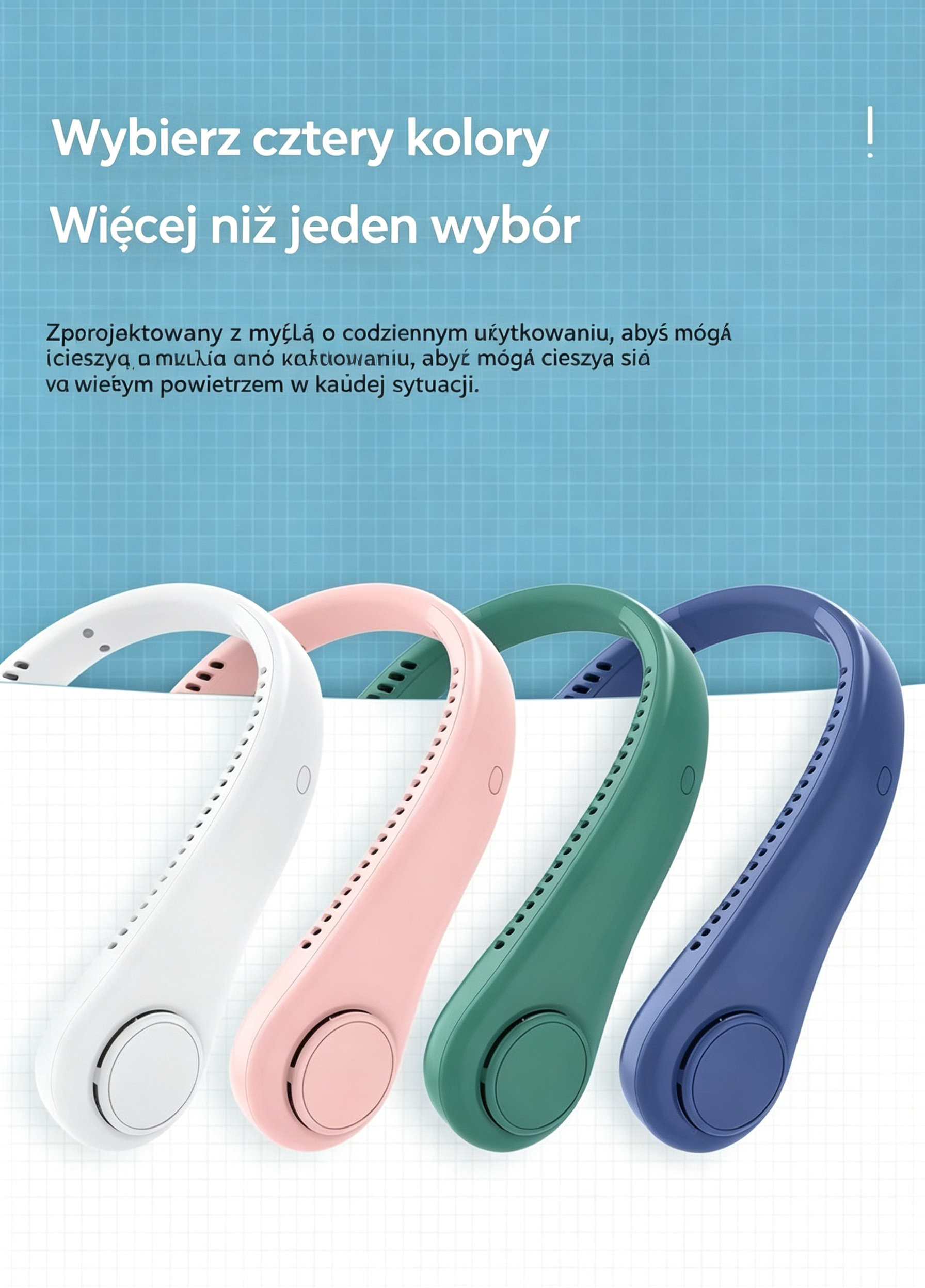 🌬️❄️ Hit Lata! Przenośny wentylator na szyję USB – chłód gdziekolwiek jesteś!