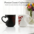 📢📢50% zniżki- Ceramiczny kubek na Walentynki z uchwytem w kształcie serca, który zmienia kolor