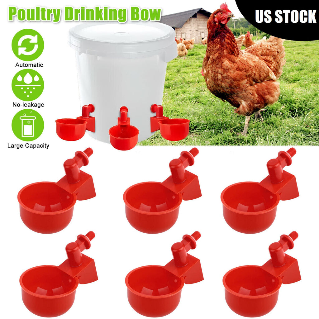 🦆🐔 Oferta ograniczona czasowo: 50% zniżki! 【10 sztuk】Automatyczne poidła dla drobiu