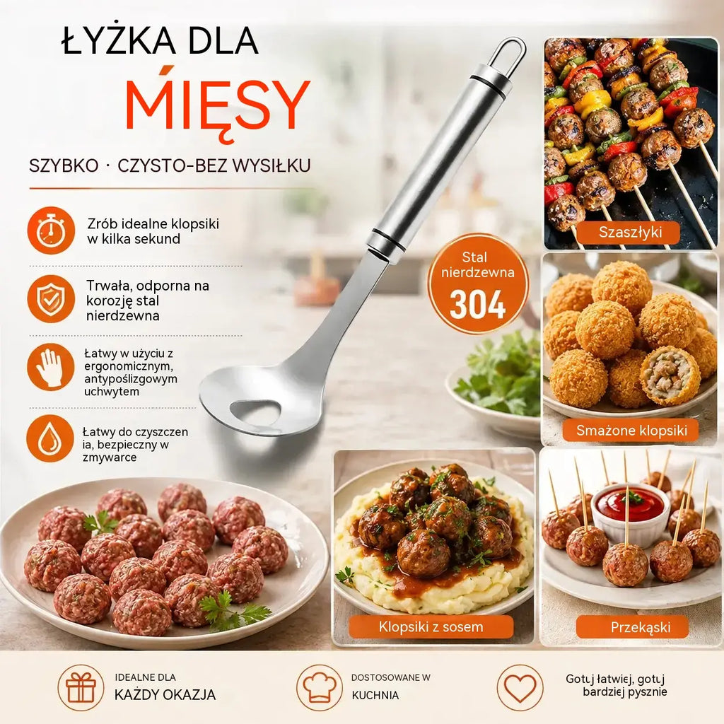 [2 piezas] Molde para albóndigas de acero inoxidable 304 – ideal para hacer albóndigas de carne y de pescado, perfecto para cocinar en casa