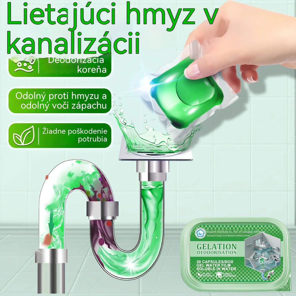 2 opakowania (100 tabletek)🎉. Bio‑enzymatyczne kapsułki do usuwania nieprzyjemnych zapachów z odpływów.