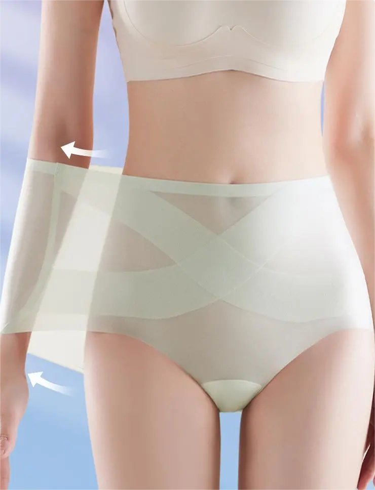 (6sztuk) Ostatni dzień - 50% zniżki - Nowość Ice Bandage Majtki bezszwowe z wysokim stanem