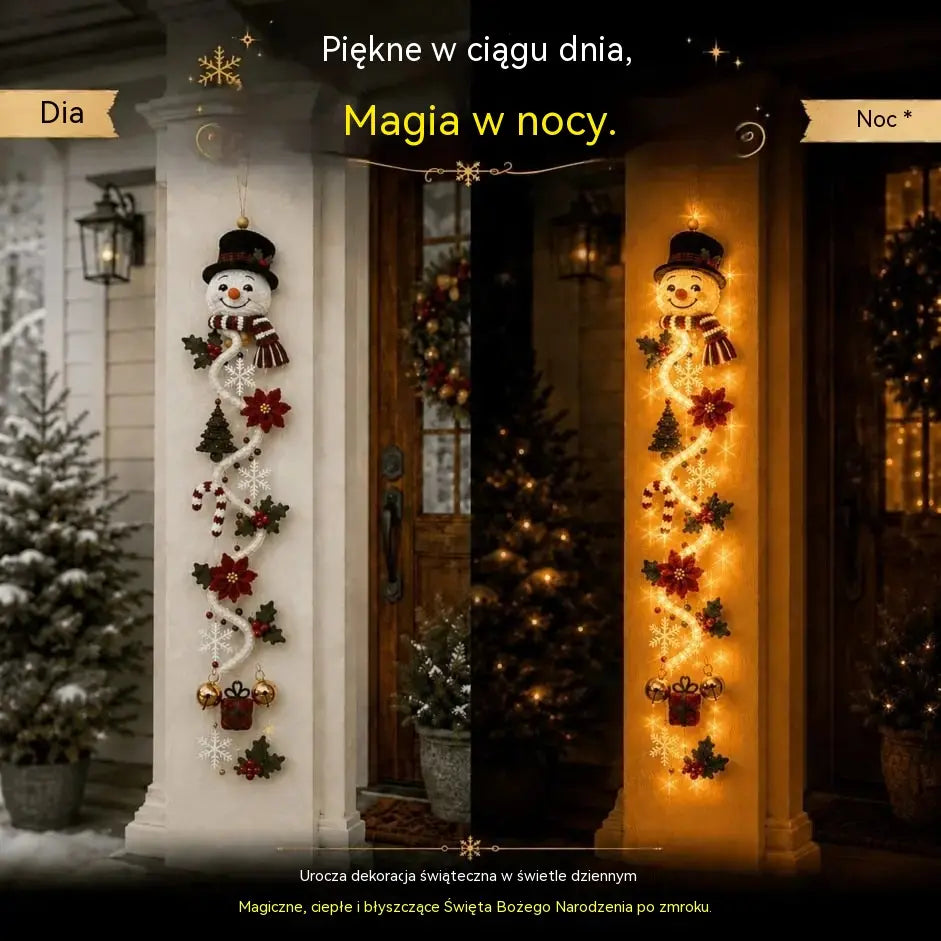 🎄🎃Ostatni dzień! 🎅Ciesz się 49% rabatem na podświetlane świąteczne dekoracje drzwi!