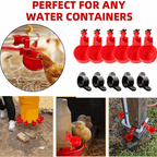 🦆🐔 Oferta ograniczona czasowo: 50% zniżki! 【10 sztuk】Automatyczne poidła dla drobiu