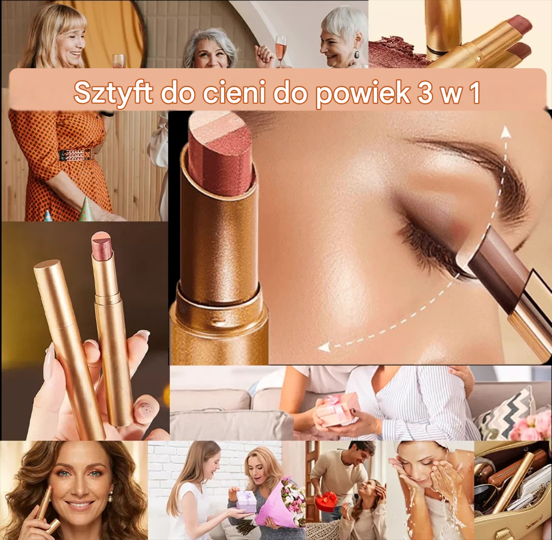 【Kup 1, a drugi dostaniesz gratis】 3 w 1 sztyft do cieni do powiek – natychmiastowy blask, efekt liftingu i długotrwały efekt