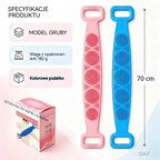 🛁 Kup 1, a 1 otrzymasz GRATIS – Dwustronna silikonowa rękawica kąpielowa – bardzo długa rękawica do peelingu ciała, która ułatwia dokładne mycie pleców
