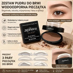 💆‍♀️Zestaw do stylizacji brwi z pudrem i stemplami 💖 zawiera trzy pary stempli w kształcie brwi.