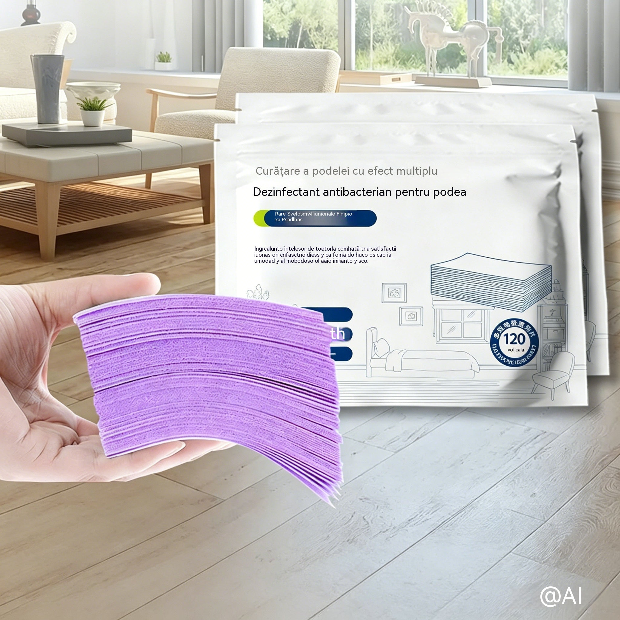 240 de tablete de curățare multifuncționale, antibacteriene și dezodorizante | Potrivite pentru parchet, pardoseli laminate, gresie și pereții rulotelor
