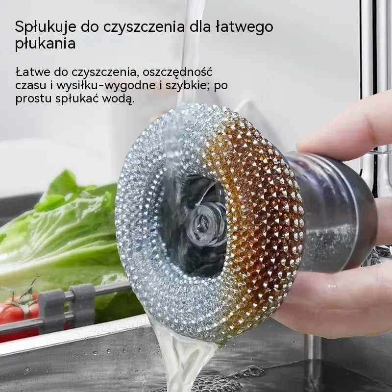 🧽 Szczotka do szorowania z dozownikiem, OFERTA LIMITOWANA! 💪 Idealna do garnków, patelni i naczyń. Szybkie i łatwe czyszczenie bez wysiłku!