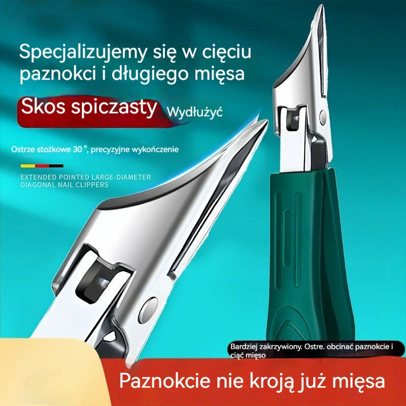 🔥【Kup jeden, a drugi dostaniesz gratis】🔥 Nożyczki do paznokci odporne na zachlapanie z ostrzem zagiętym pod kątem 25° (zestaw 3 sztuk)