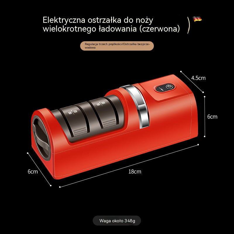 Ograniczona czasowo zniżka 40%!  Wielofunkcyjna bezprzewodowa elektryczna ostrzałka do noży, akumulatorowa