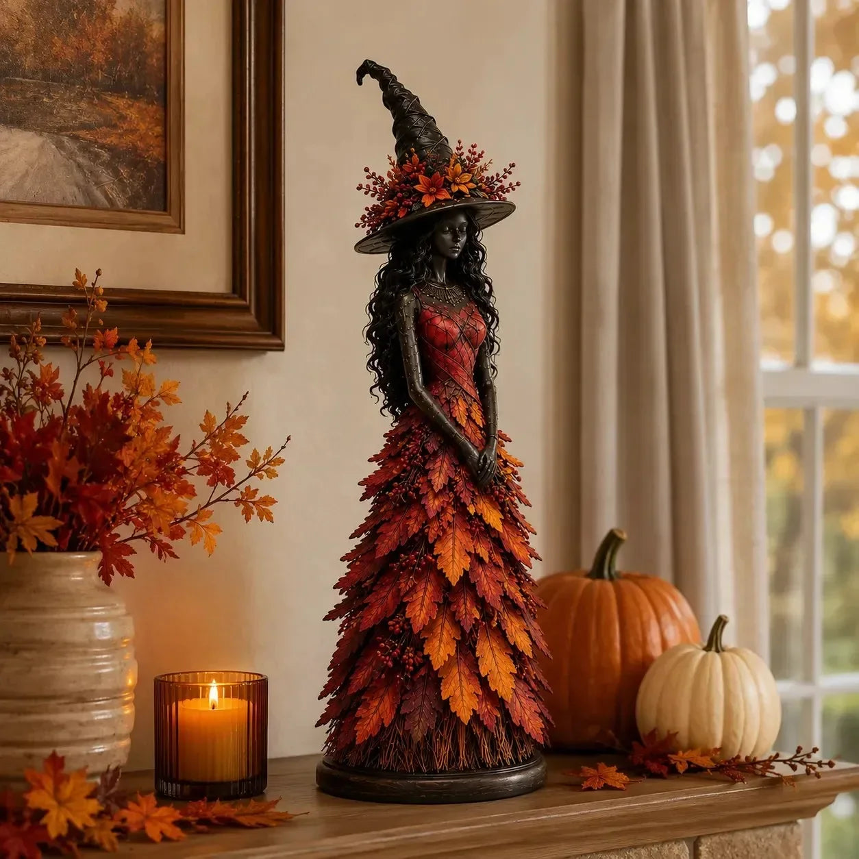 🧙‍♀️ Zaczarowana figurka jesiennej wiedźmy