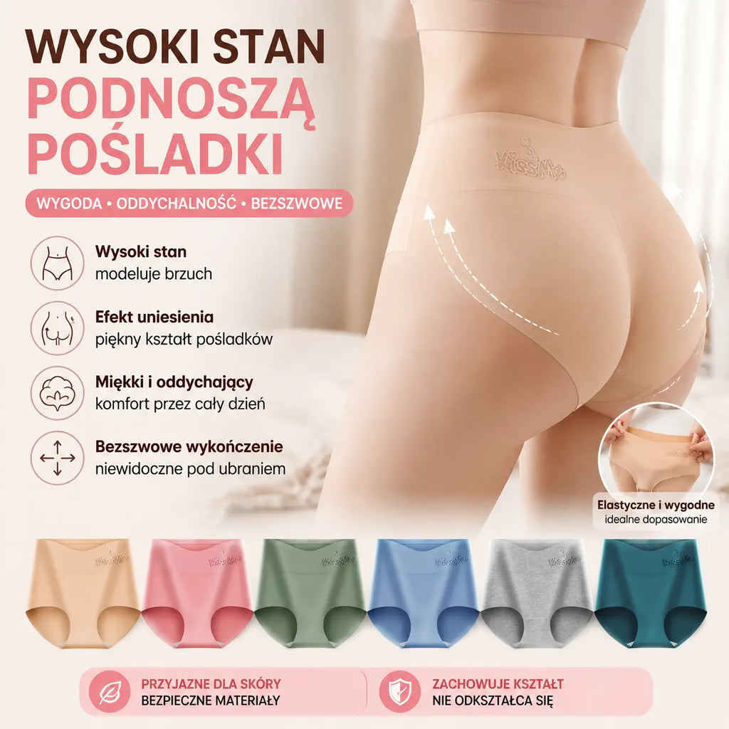 Majtki z wysokim stanem i podniesieniem bioder, wykonane z najwyższej jakości bawełny ✨️ (45-105 kg)
