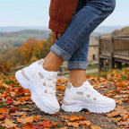 【35-42】👟Damskie trampki na platformie Chunky Dad – z ukrytym klinem – sznurowane, codzienne buty sportowe w blokach kolorów 2026