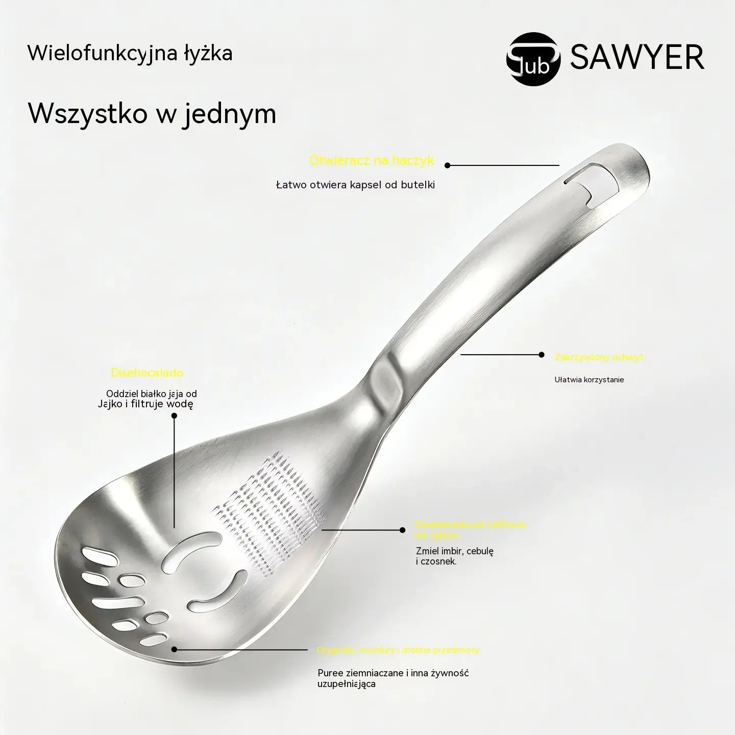 50% zniżki🥄 Wielofunkcyjna łyżka i sitko ze stali nierdzewnej 304