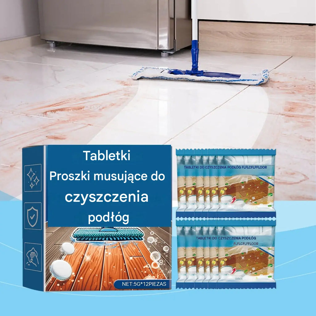 【24 tabletki】 Musujące tabletki do mycia podłóg – natychmiastowy blask bez wysiłku