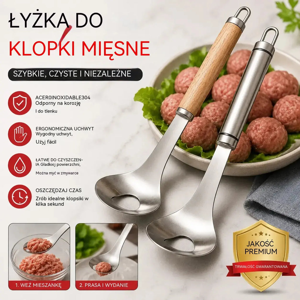 [2 piezas] Molde para albóndigas de acero inoxidable 304 – ideal para hacer albóndigas de carne y de pescado, perfecto para cocinar en casa